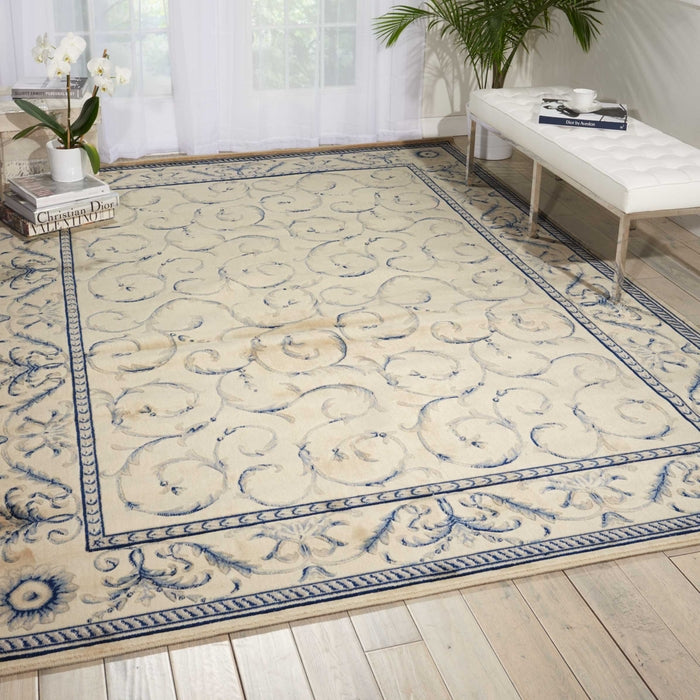 Nourison Clearance Somerset ST02 Ivory/Blue Rug