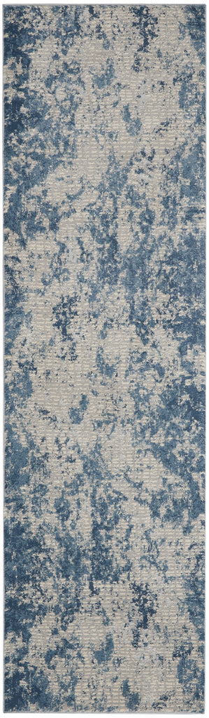 nourison rustic textures rus16 grey blue rug