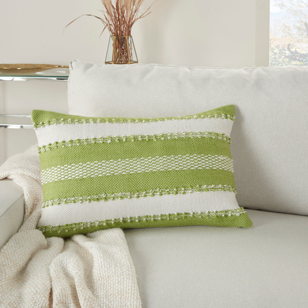 nourison outdoor vj088 green pillow
