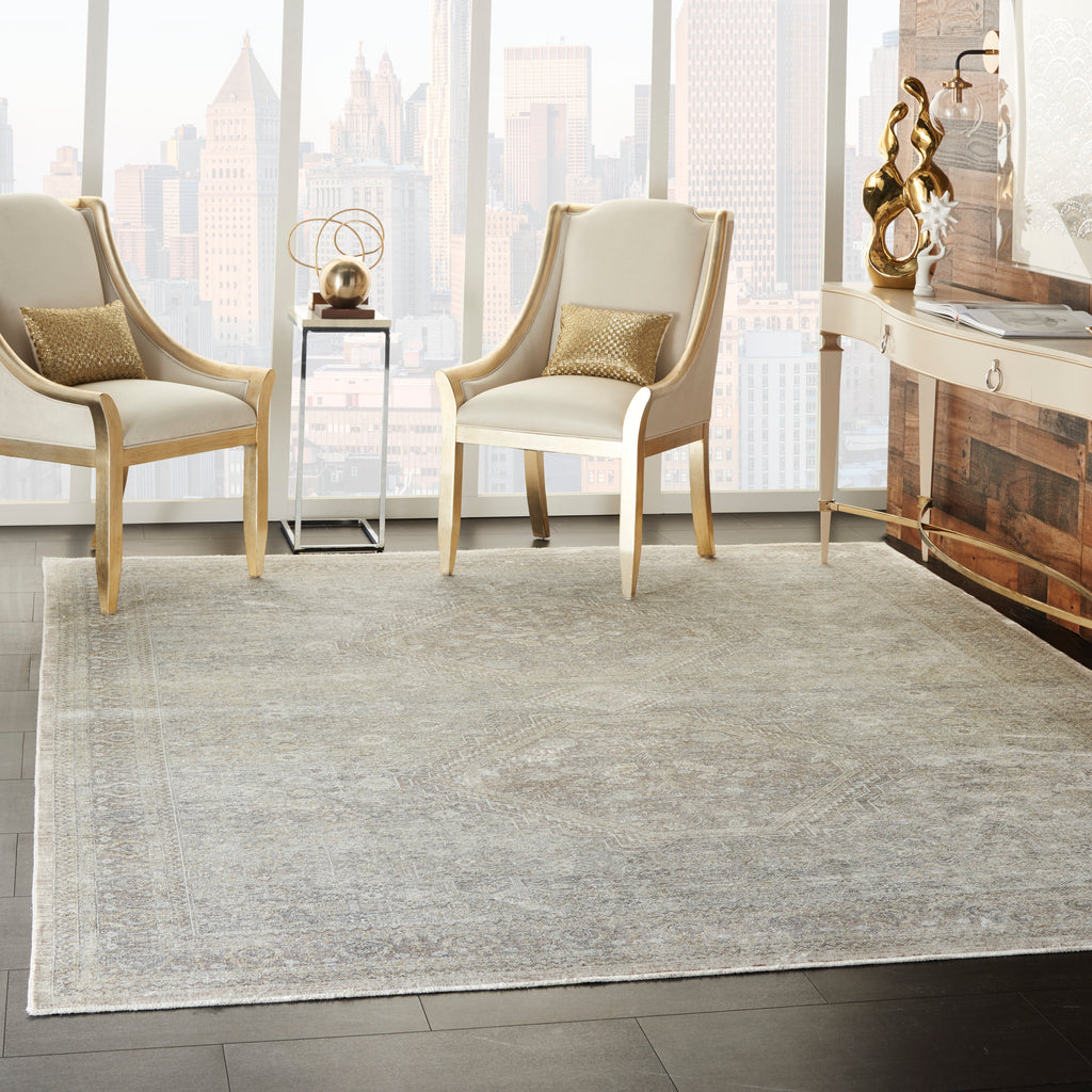 nourison starry nights stn04 cream grey rug