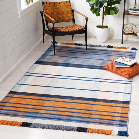 safavieh clearance striped kilim stk702p orange rug