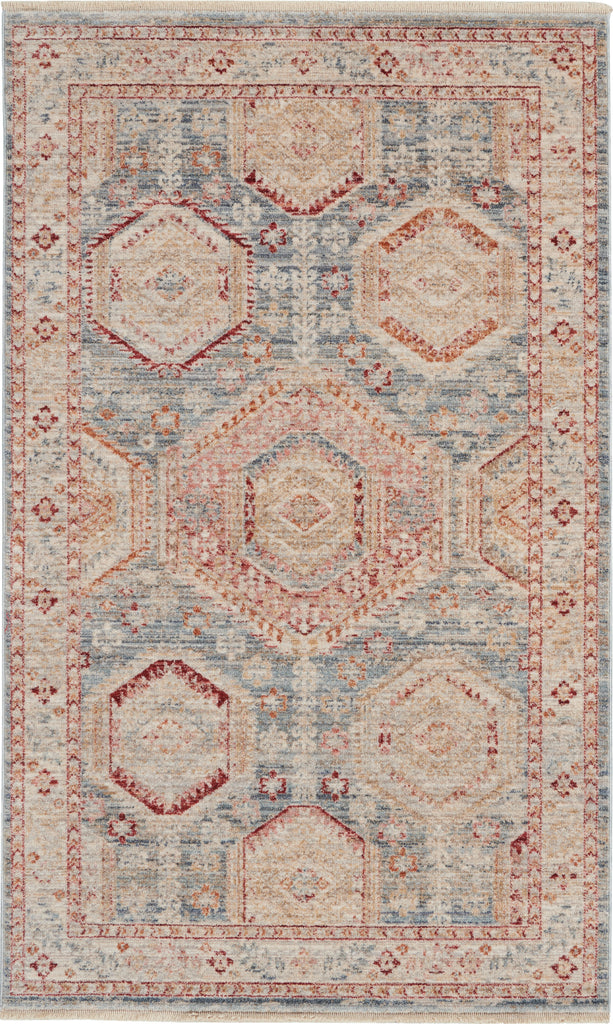 nourison homestead hms01 light blue multi rug