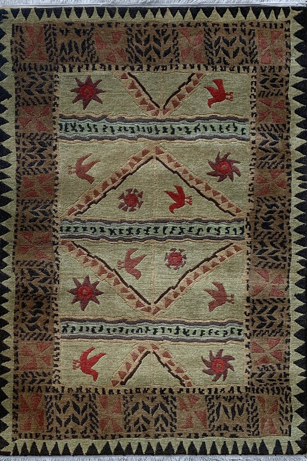 Tibet Rug Company 60 CT SUNDIAL Olive Rug