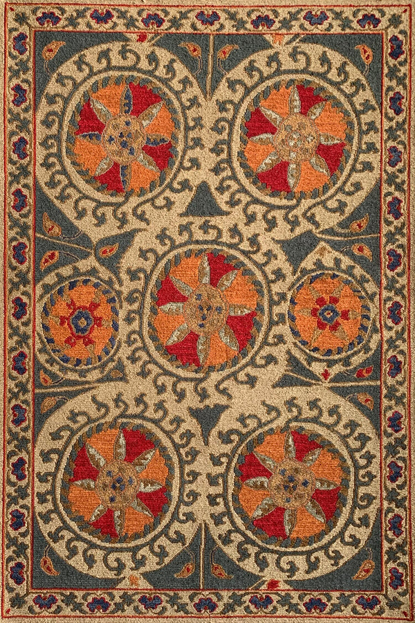 Tibet Rug Company Suzani Sun Palace SUZANI3 Sand Rug