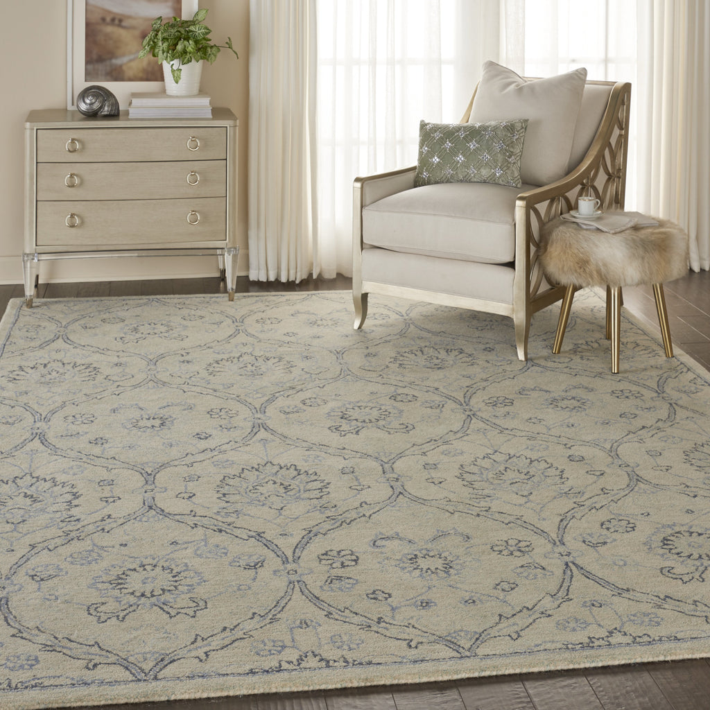 Nourison Clearance Jazmine JAZ03 Ivory/Blue Rug