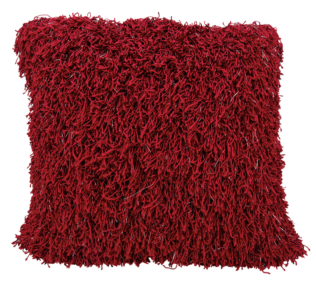 nourison shag tr223 red pillow