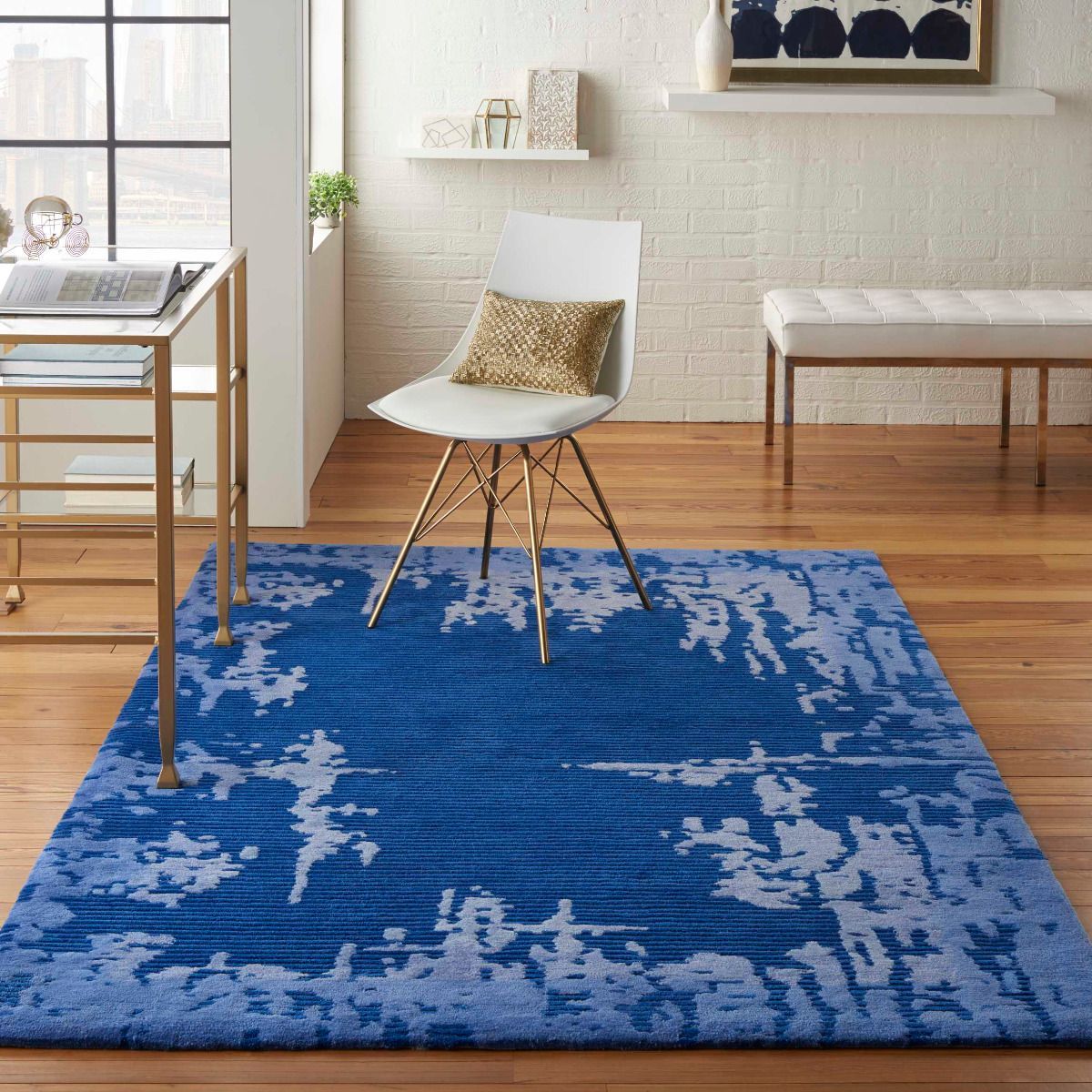 Nourison Clearance Symmetry SMM02 Navy Blue Rug