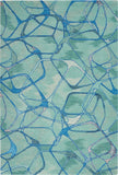 Nourison Symmetry SMM05 Aqua Blue Rug