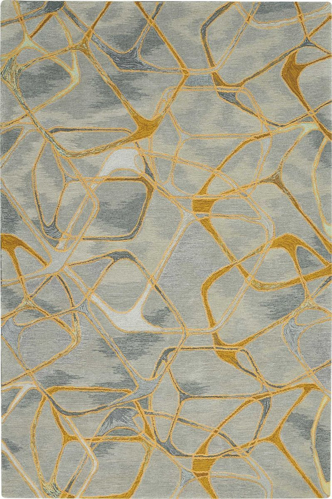 Nourison Symmetry SMM05 Grey/Yellow Rug