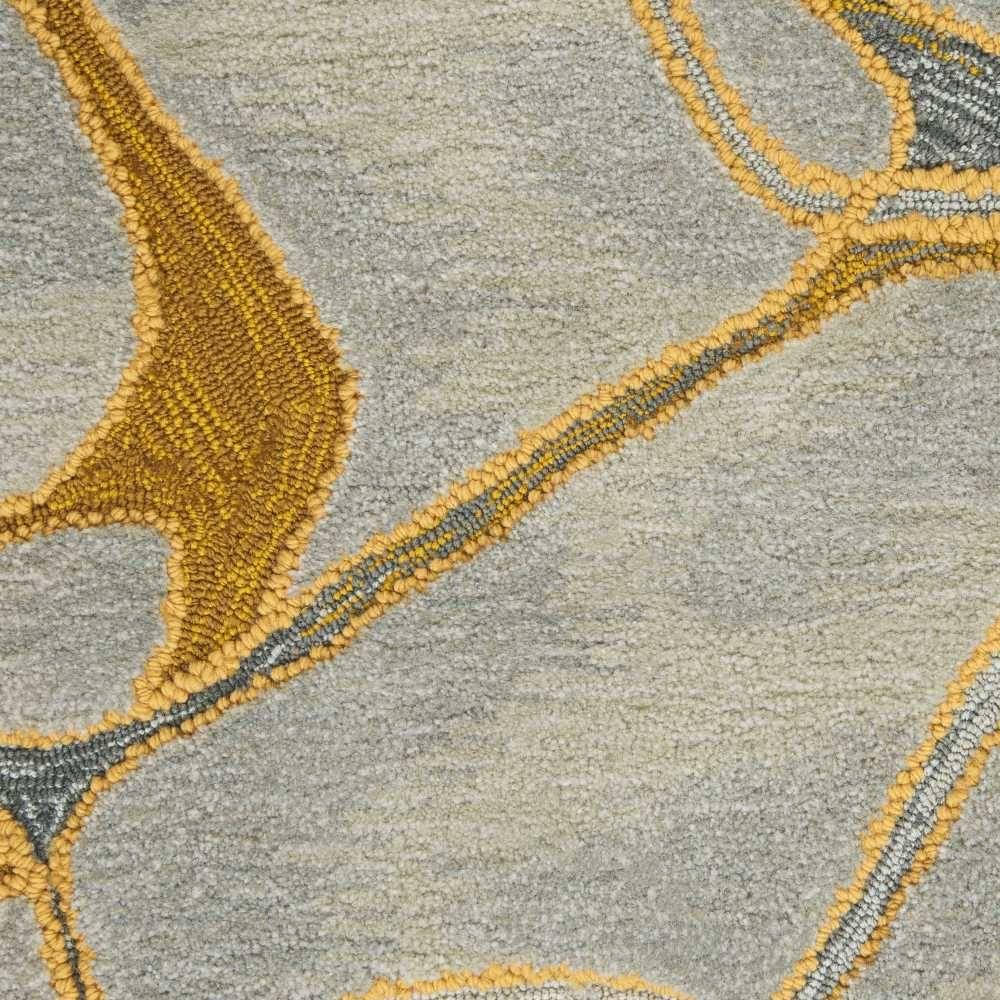 Nourison Symmetry SMM05 Grey/Yellow Rug
