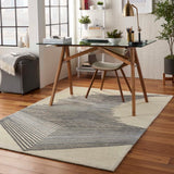 Nourison Clearance Symmetry SMM06 Ivory/Grey Rug