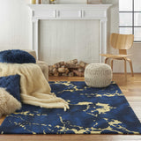 Nourison Clearance Symmetry SMM09 Navy Rug