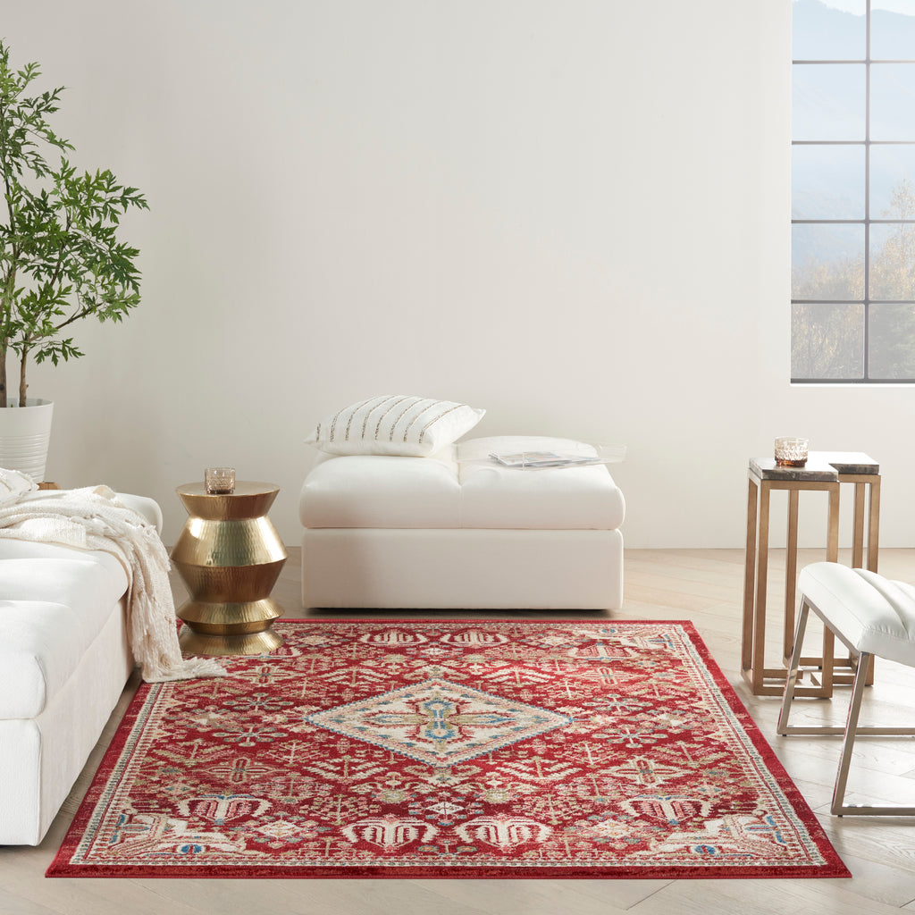 nourison karisma kar02 brick ivory rug