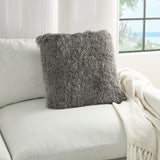 nourison shag tl004 charcoal pillow