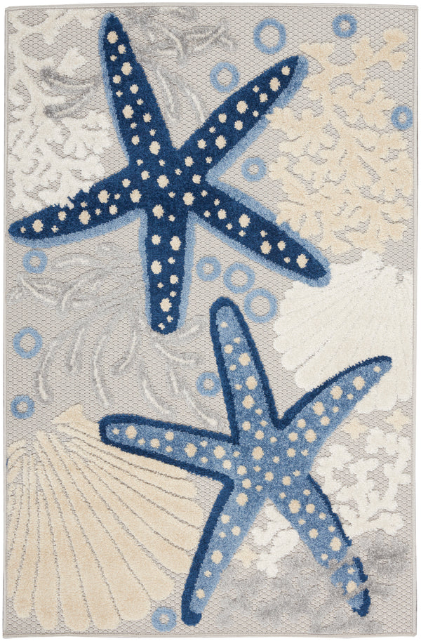 nourison aloha alh24 blue grey rug