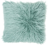 nourison faux fur bj101 celadon pillow