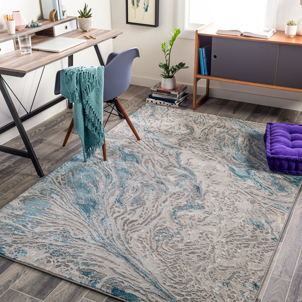 surya tibetan tbt 2326 teal rug