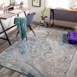 surya tibetan tbt 2326 teal rug