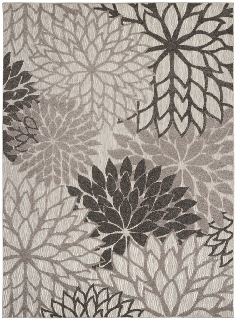 nourison aloha alh05 silver grey rug