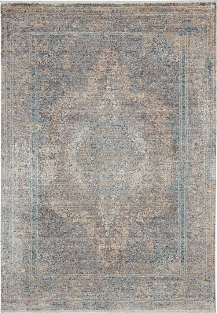 nourison silken allure stn06 cream blue rug
