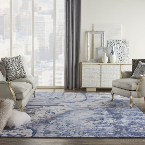 nourison prismatic prs05 blue rug