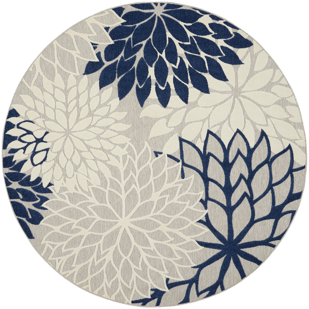 nourison aloha alh05 ivory navy rug
