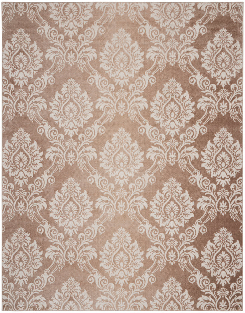 nourison elation etn03 ivory mocha rug
