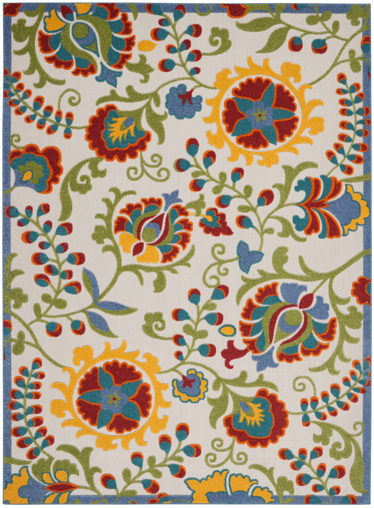 nourison aloha alh17 ivory multi rug