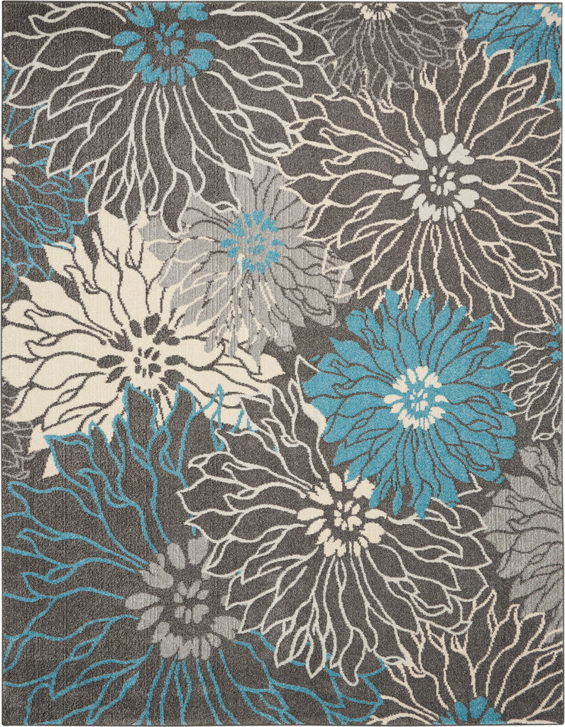 nourison passion psn17 charcoal blue rug