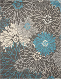 nourison passion psn17 charcoal blue rug