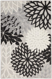 nourison aloha alh05 black white rug