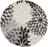 nourison aloha alh05 black white rug