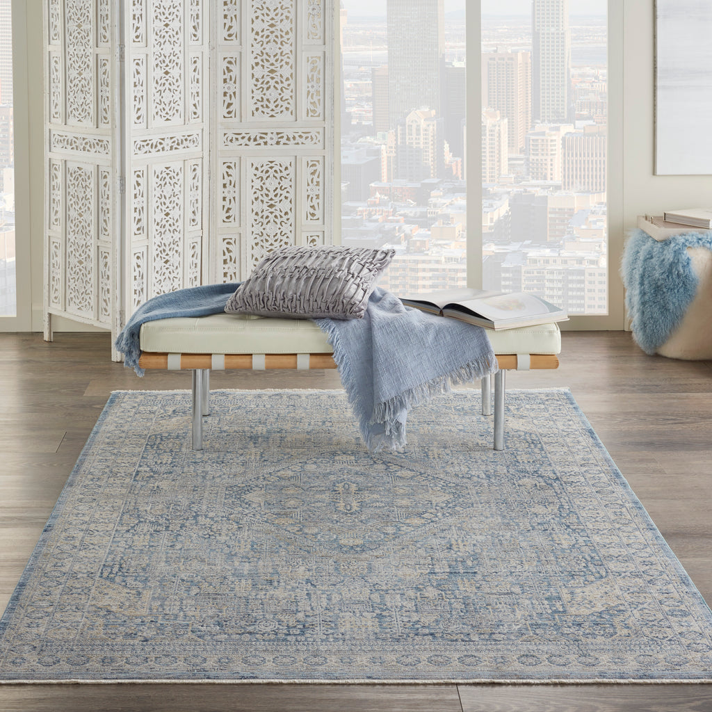 nourison lustrous weave luw02 blue ivory rug