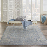 nourison lustrous weave luw02 blue ivory rug