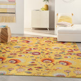 nourison allur alr08 yellow multicolor rug