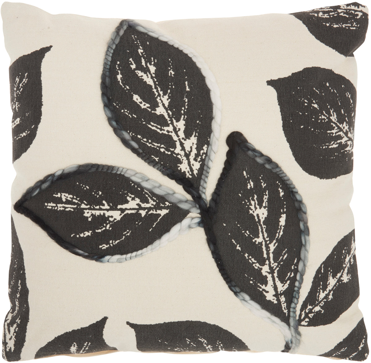 nourison life styles sh031 charcoal pillow