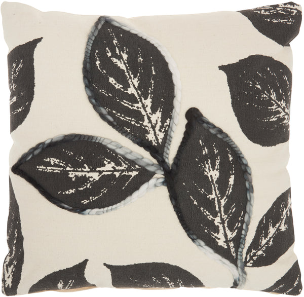 nourison life styles sh031 charcoal pillow