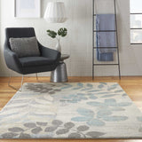 Nourison Sale Tranquil TRA01 Ivory/Light Blue Rug