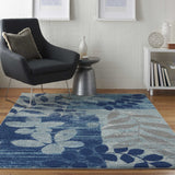Nourison Sale Tranquil TRA01 Navy/Light Blue Rug