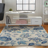 Nourison Sale Tranquil TRA02 Ivory/Light Blue Rug