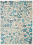 Nourison Sale Tranquil TRA03 Ivory/Turquoise Rug