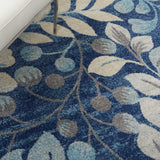 Nourison Sale Tranquil TRA03 Navy Rug
