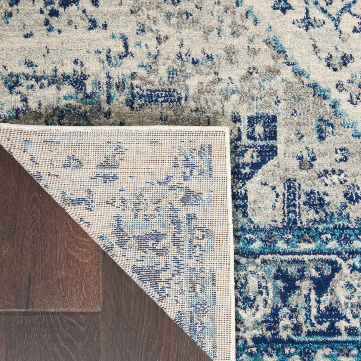 Nourison Sale Tranquil TRA06 Ivory/Light Blue Rug