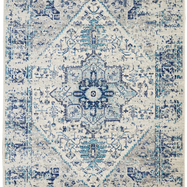 Nourison Sale Tranquil TRA06 Ivory/Light Blue Rug