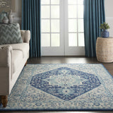 Nourison Sale Tranquil TRA06 Ivory/Navy Rug