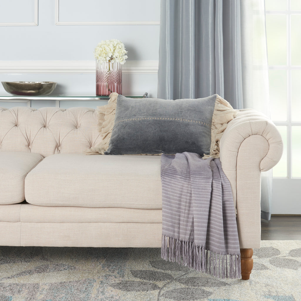 nourison sofia ge903 dark grey pillow