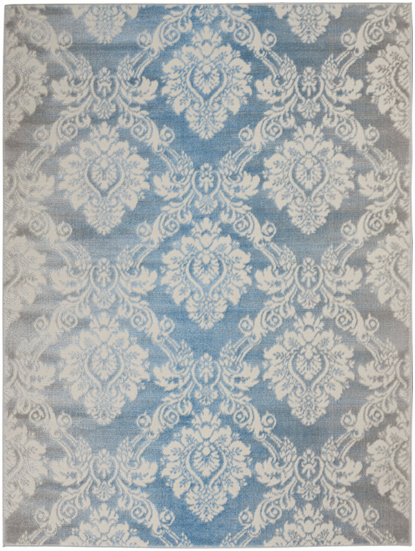 nourison elation etn03 ivory blue rug
