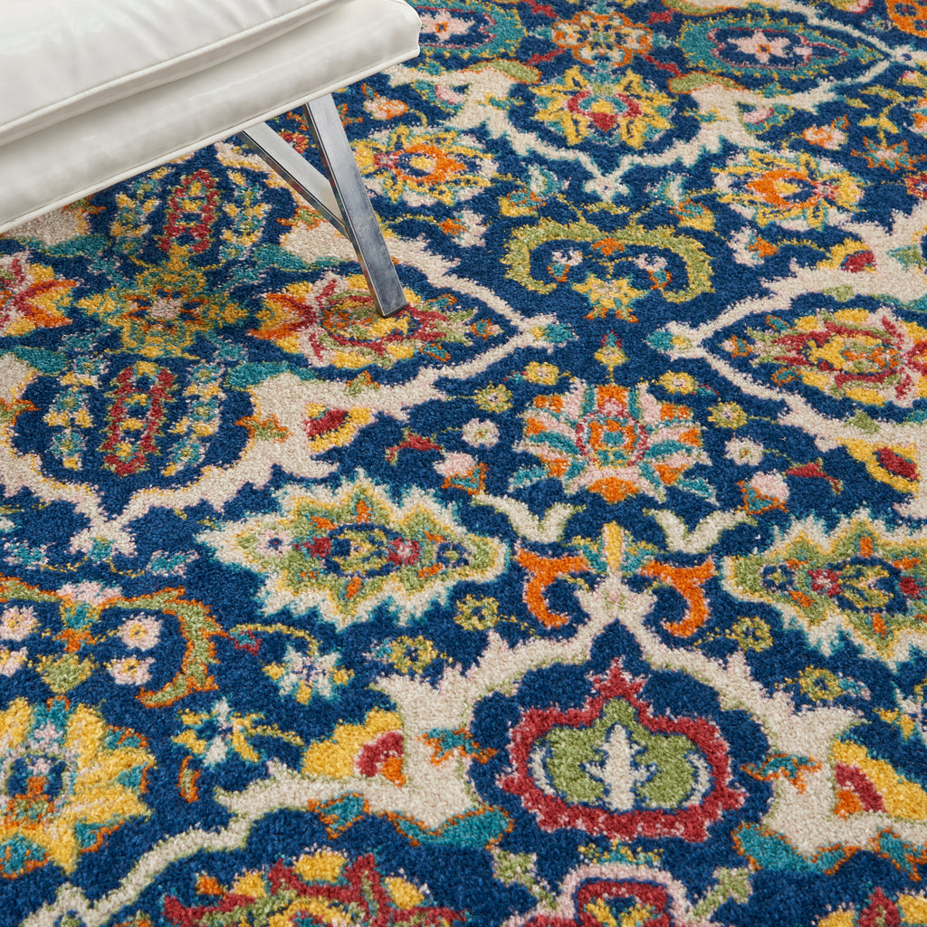 nourison allur alr03 navy multicolor rug