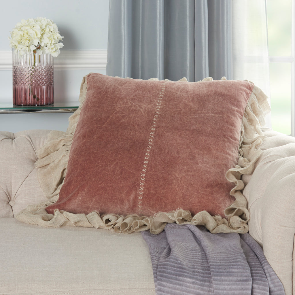 nourison sofia ge903 blush pillow
