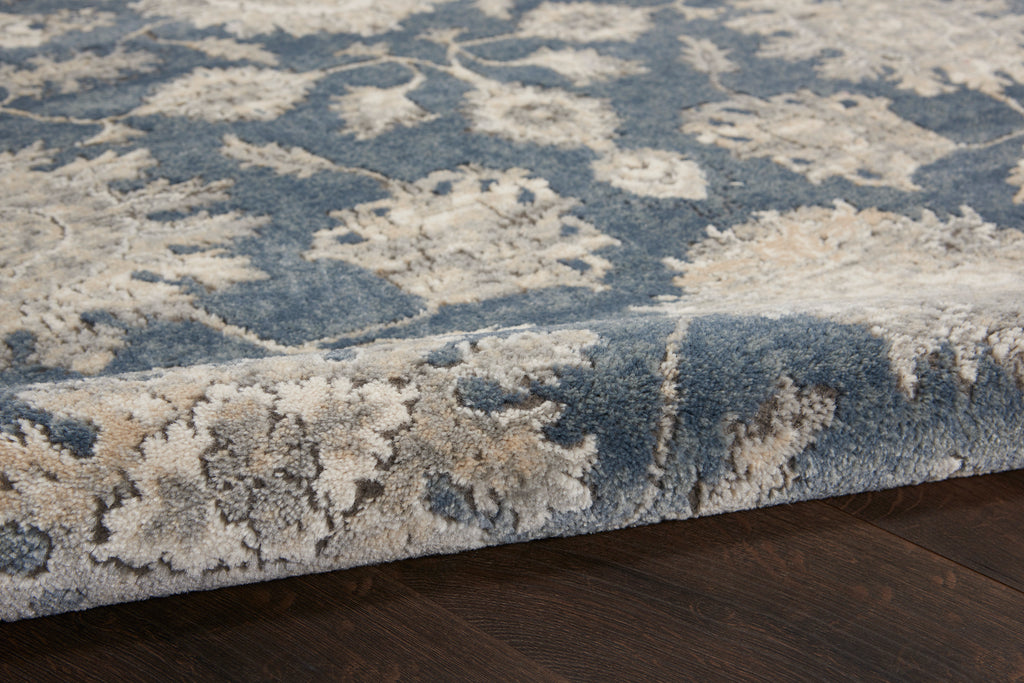 nourison quarry qua06 blue beige rug